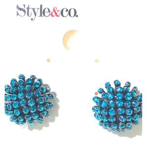 Style & Co. Teal Star Burst Post Earrings